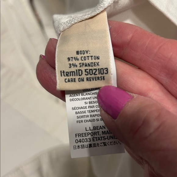 L.L. Bean White Bomber Jacket L - Picture 6 of 6